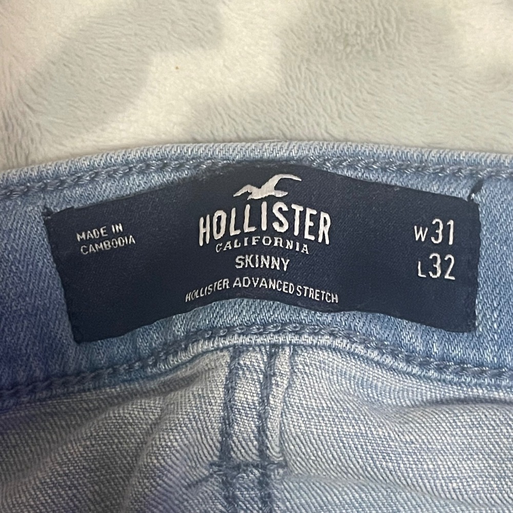 Hollister California Advanced Stretch Skinny Jeans‎ Men Distressed Light Wash - Picture 3 of 10